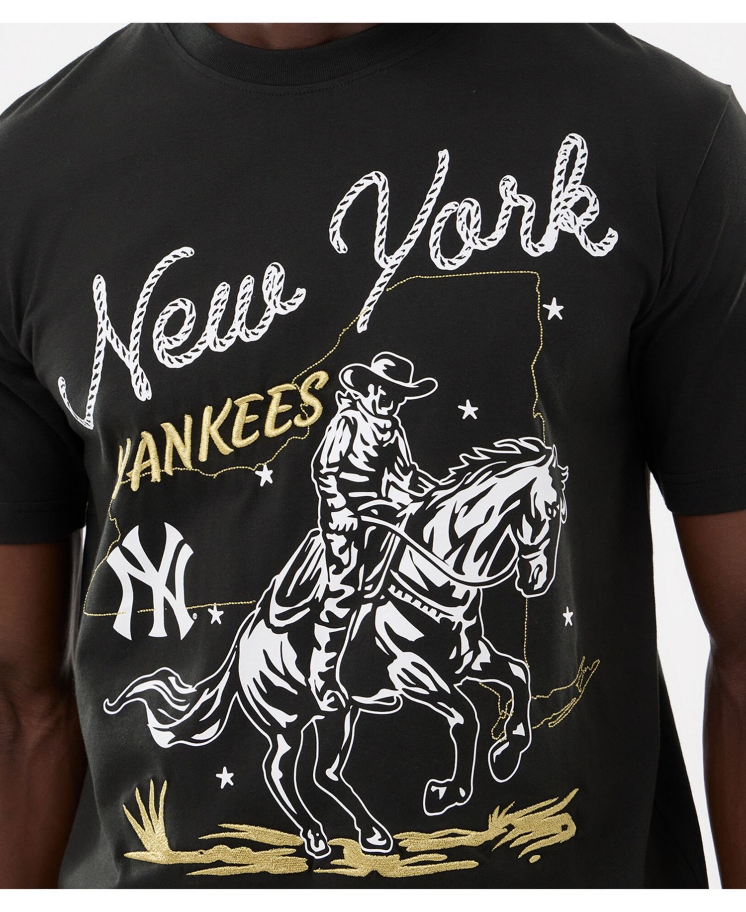 Men's Black New York Yankees Injection Lifestyle Urban Ranchwear T-Shirt