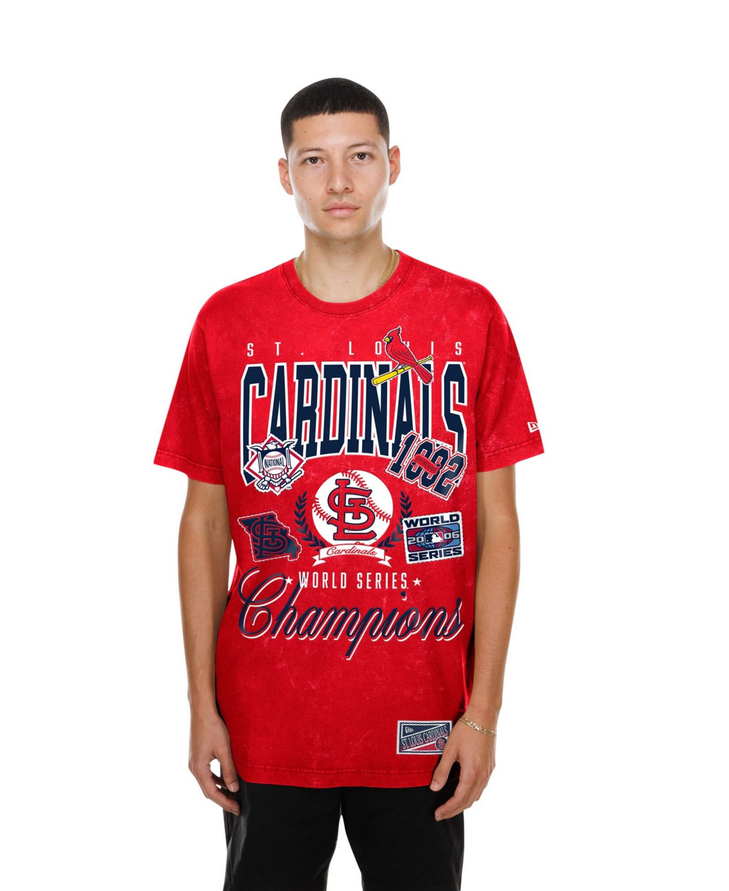 Men's Red St. Louis Cardinals Mineral Wash T-Shirt
