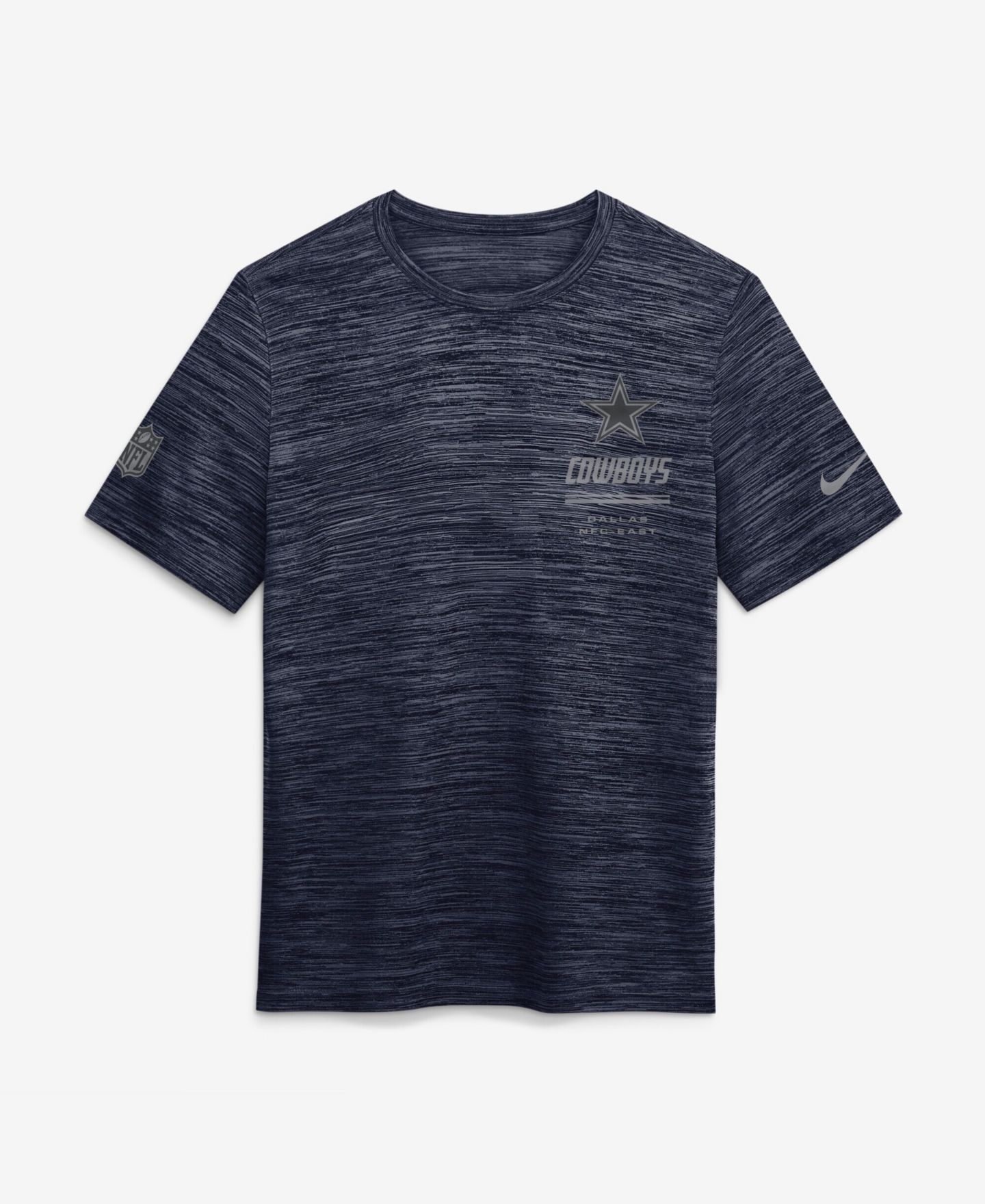 Мужская футболка Nike Navy Dallas Cowboys Sideline Double Covered Dri-FIT Velocity — фото 3