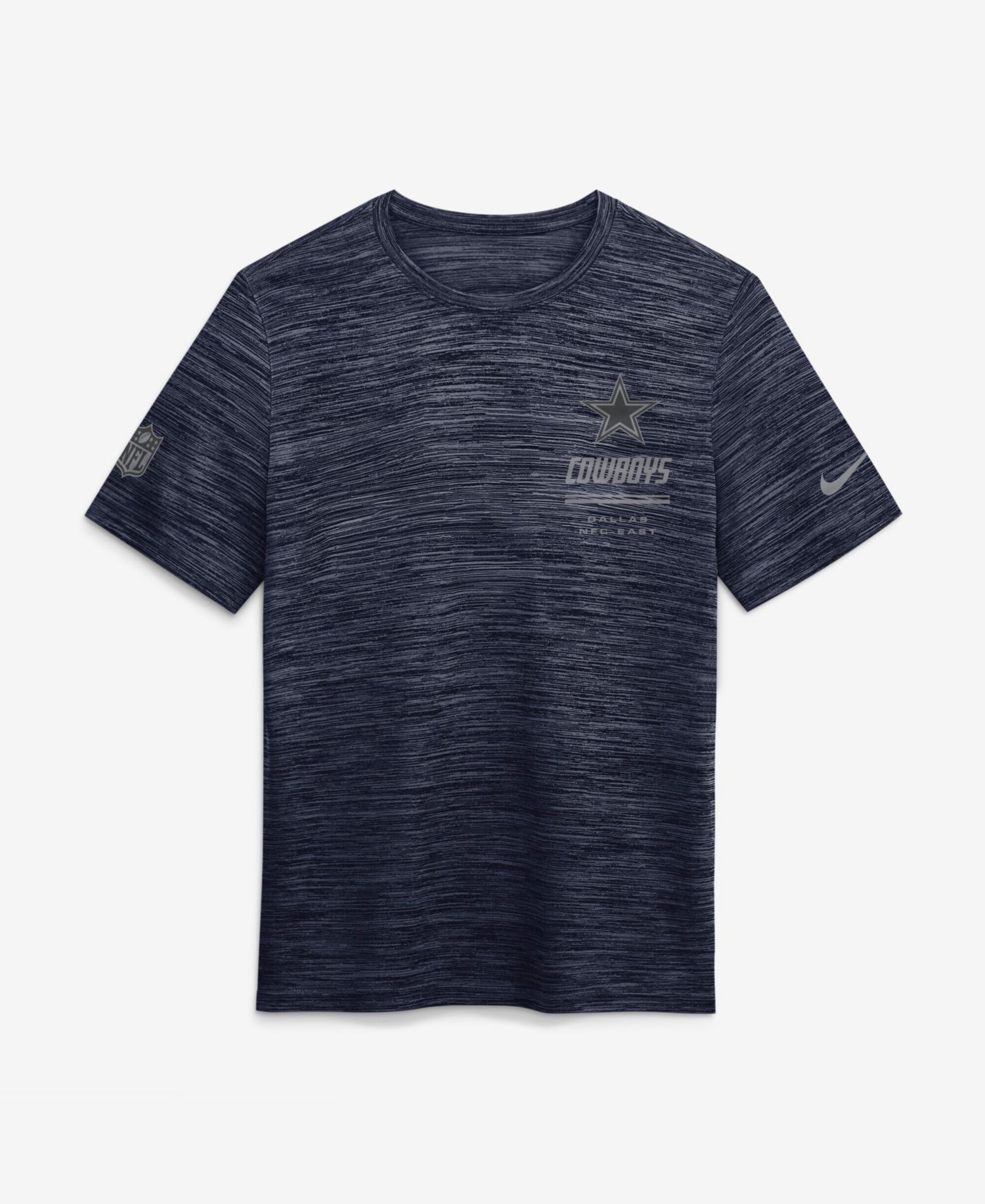 Men's Navy Dallas Cowboys Sideline Double Covered Dri-FIT Velocity T-Shirt
