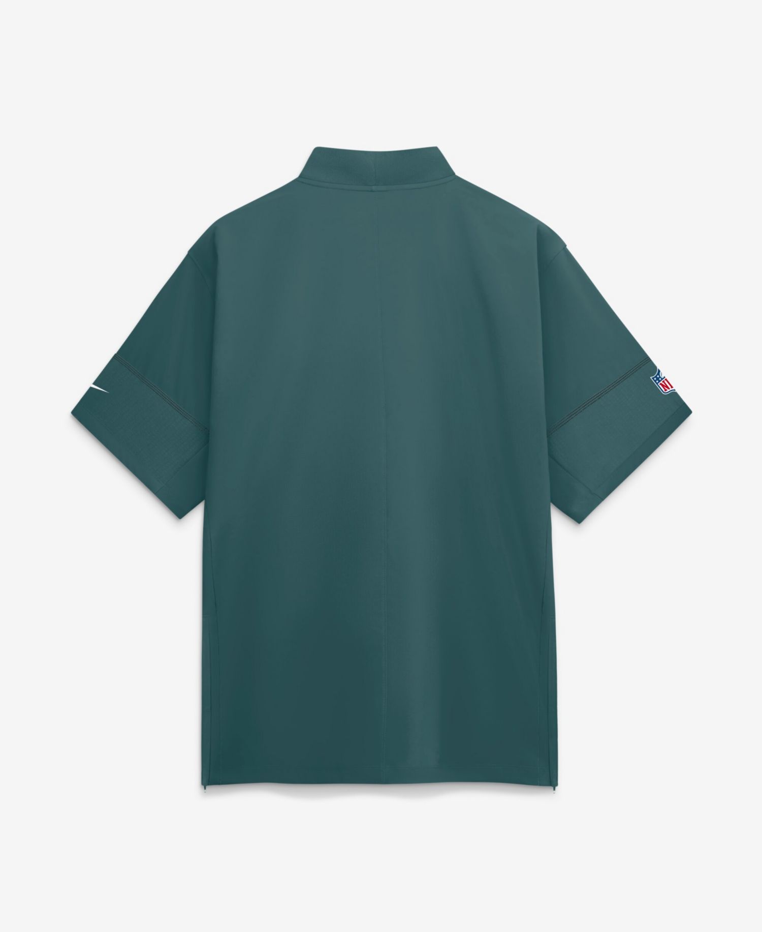 Men's Midnight Green Philadelphia Eagles Sideline Short Sleeve Quarter-Zip Coaches Jacket