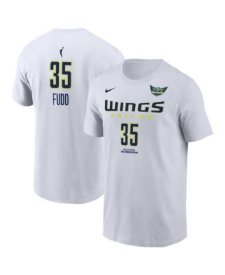 Men's Azzi Fudd White Dallas Wings Name & Number Heroine Edition T-Shirt