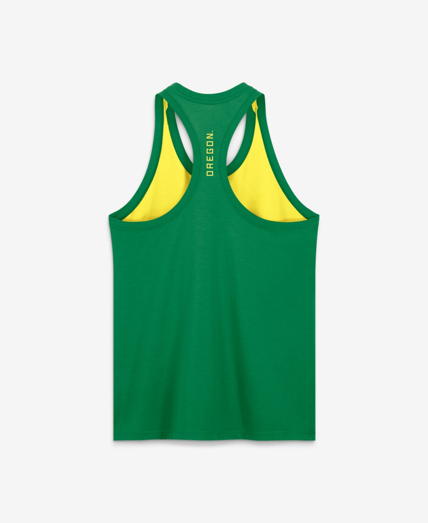 Women's Yellow Oregon Ducks Racerback Tank Top