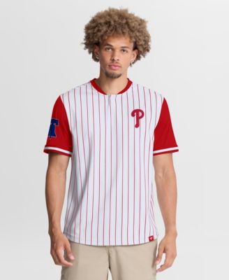Men's White/Red Philadelphia Phillies Pinstripe Walk Off Shirt