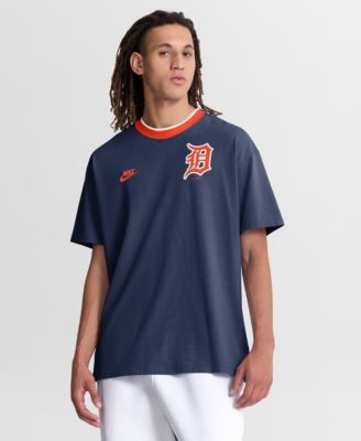Men's Navy Detroit Tigers Cooperstown Collection Ringer T-Shirt