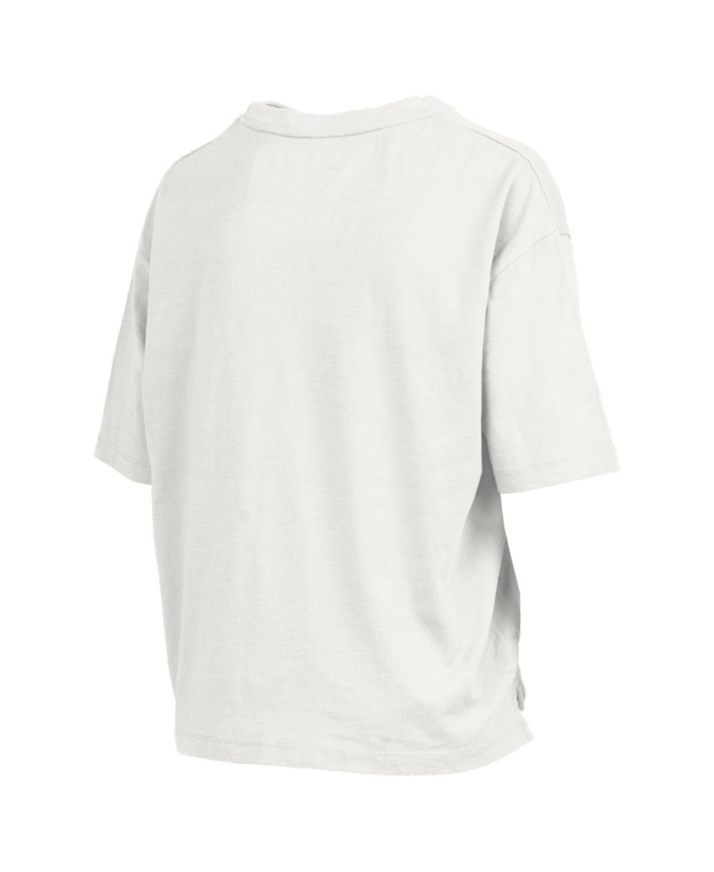 Женская футболка Pressbox White Georgia Bulldogs Motley Crew Bishop Waist Length Oversized Slub — фото 2