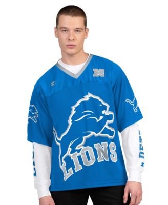 Men's Blue/White Detroit Lions Short Sleeve Long Sleeve T-Shirt