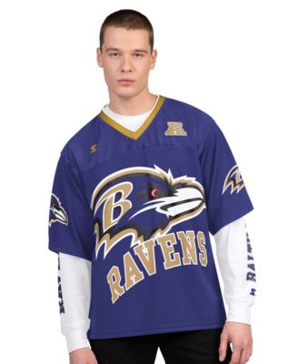 Men's Purple/White Baltimore Ravens Short Sleeve Long Sleeve T-Shirt