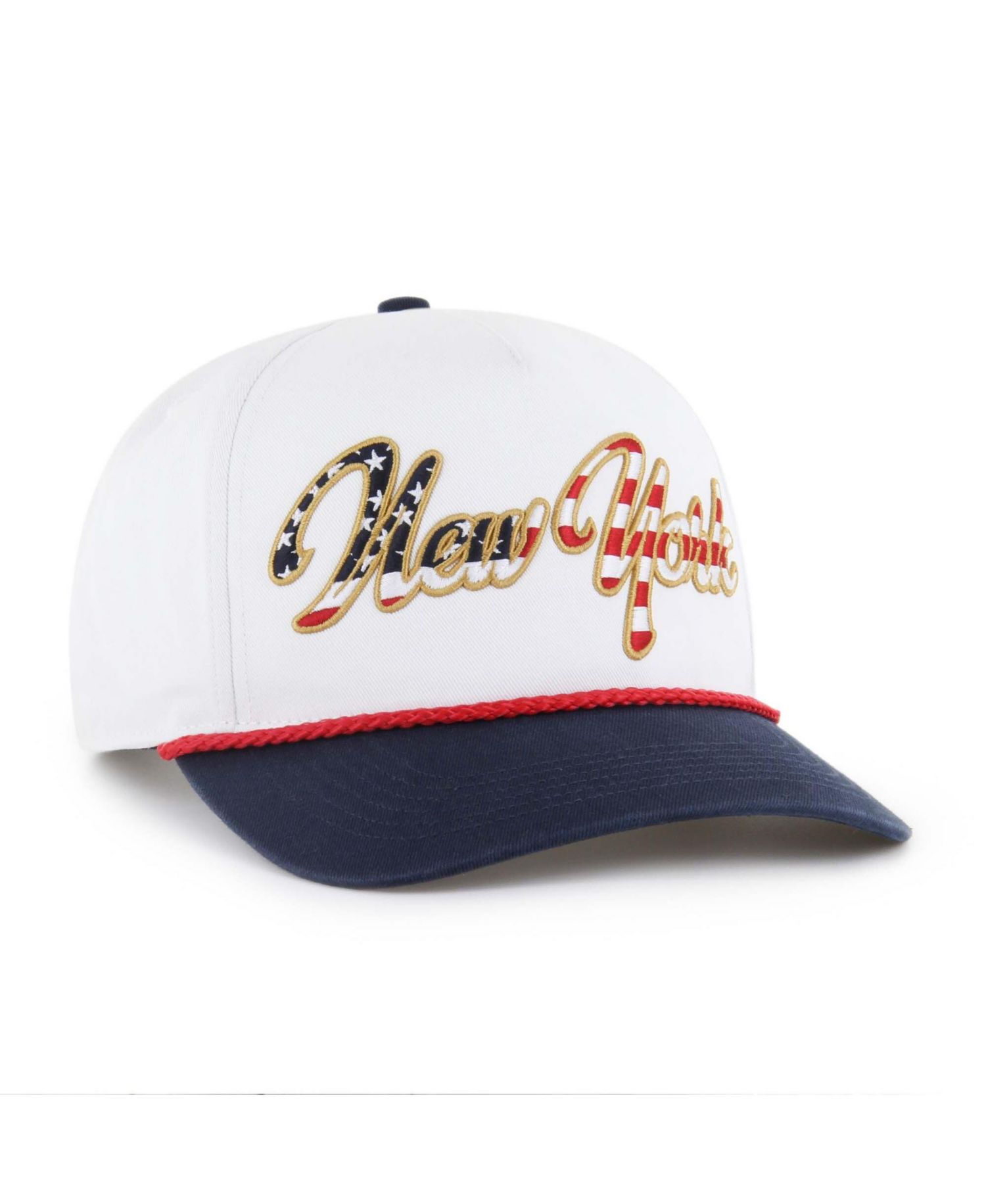 Men's White New York Jets Patriotic Overhand Hitch Adjustable Hat