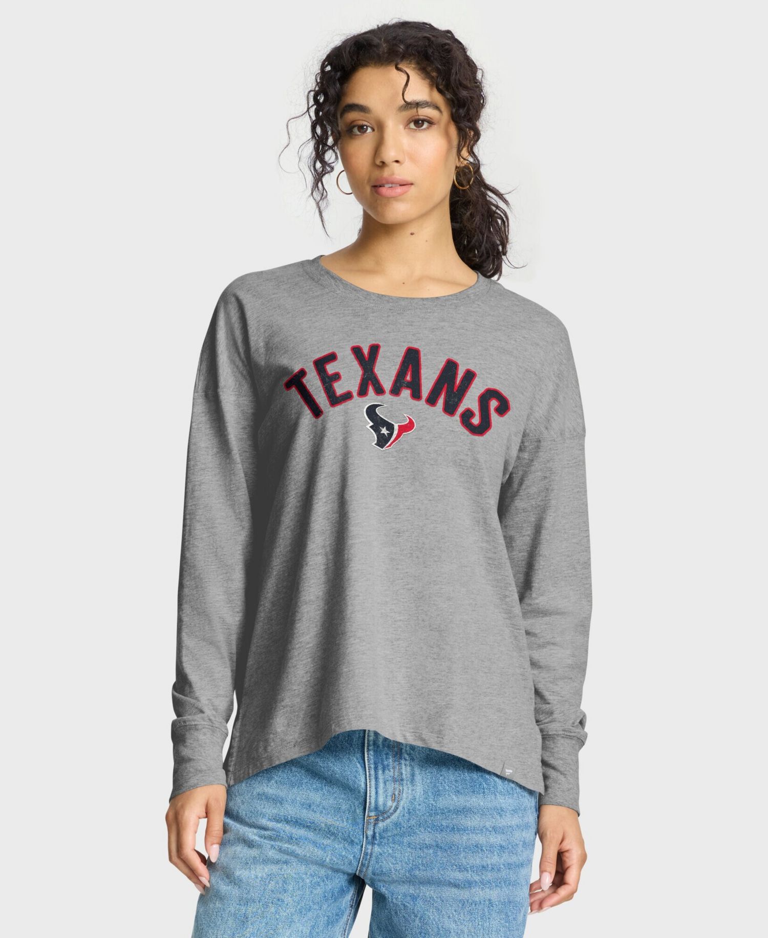 Women's Heather Gray Houston Texans Hometown Legacy Long Sleeve T-Shirt