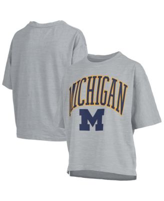 Women's Gray Michigan Wolverines Nelson T-Shirt