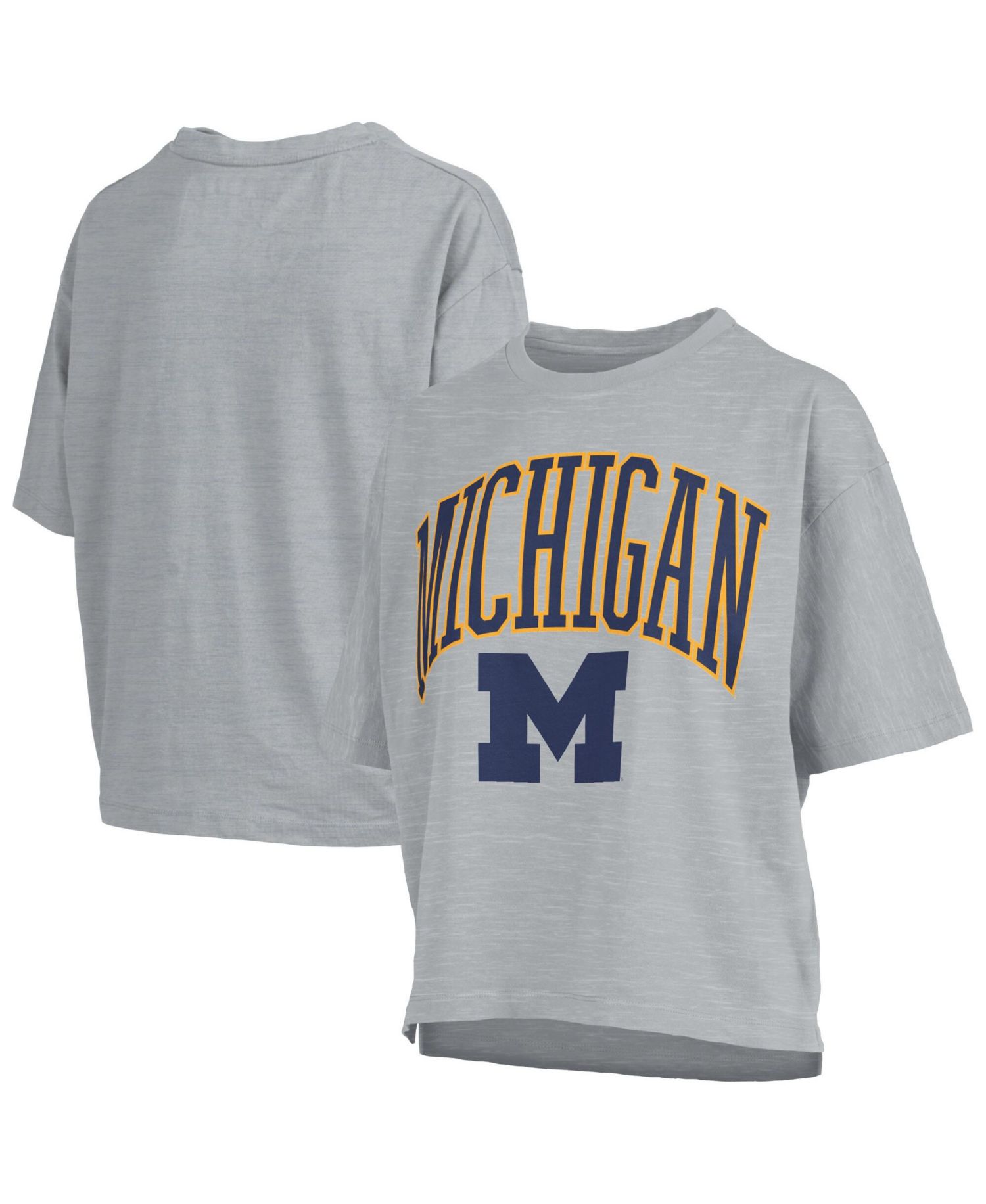 Women's Gray Michigan Wolverines Nelson T-Shirt