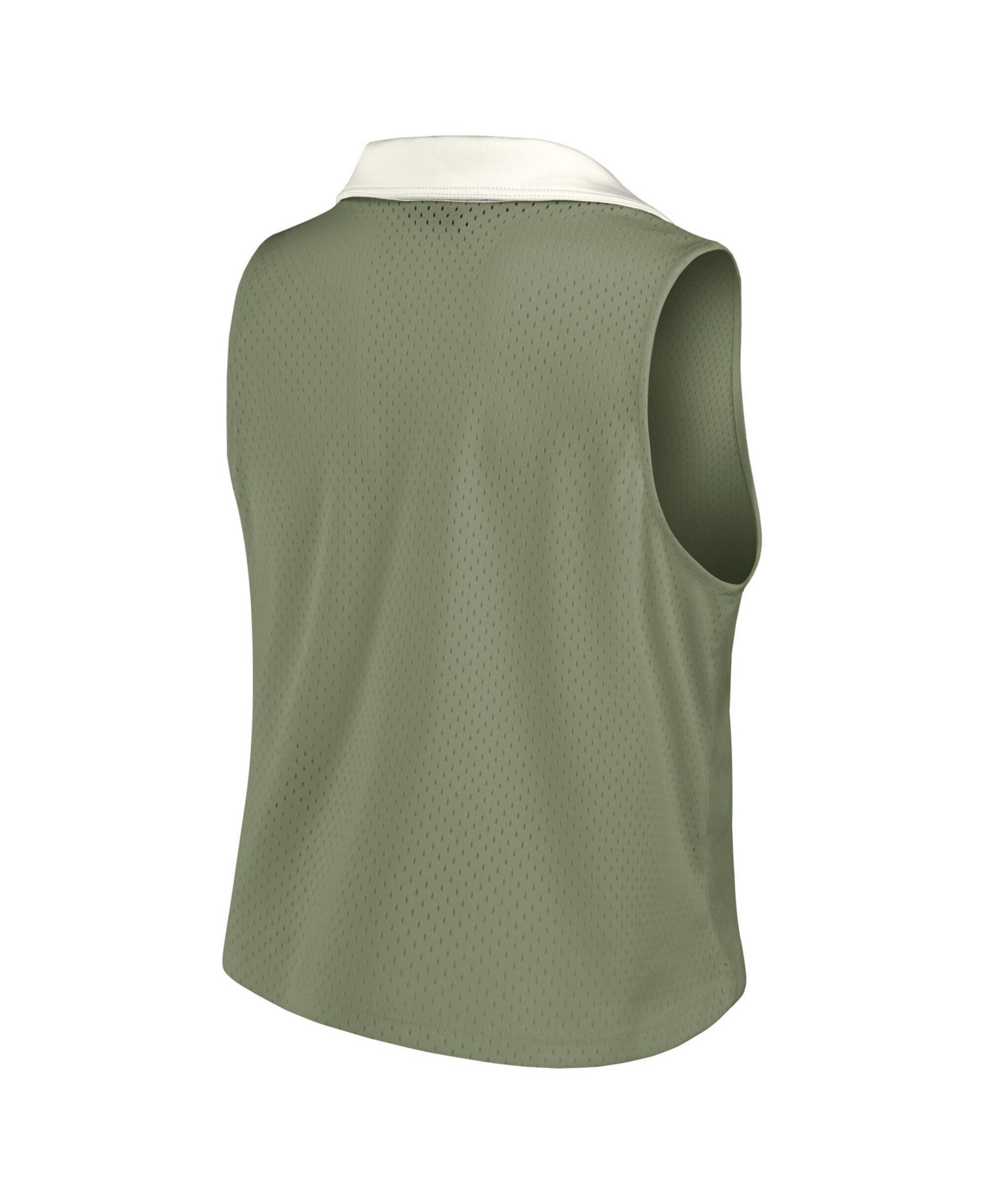 Women's Olive Atlanta Braves Studio Wellness V-Neck Tank Top