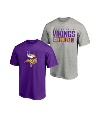 Men's Heather Gray/Purple Minnesota Vikings Big & Tall T-Shirt 2-Pack