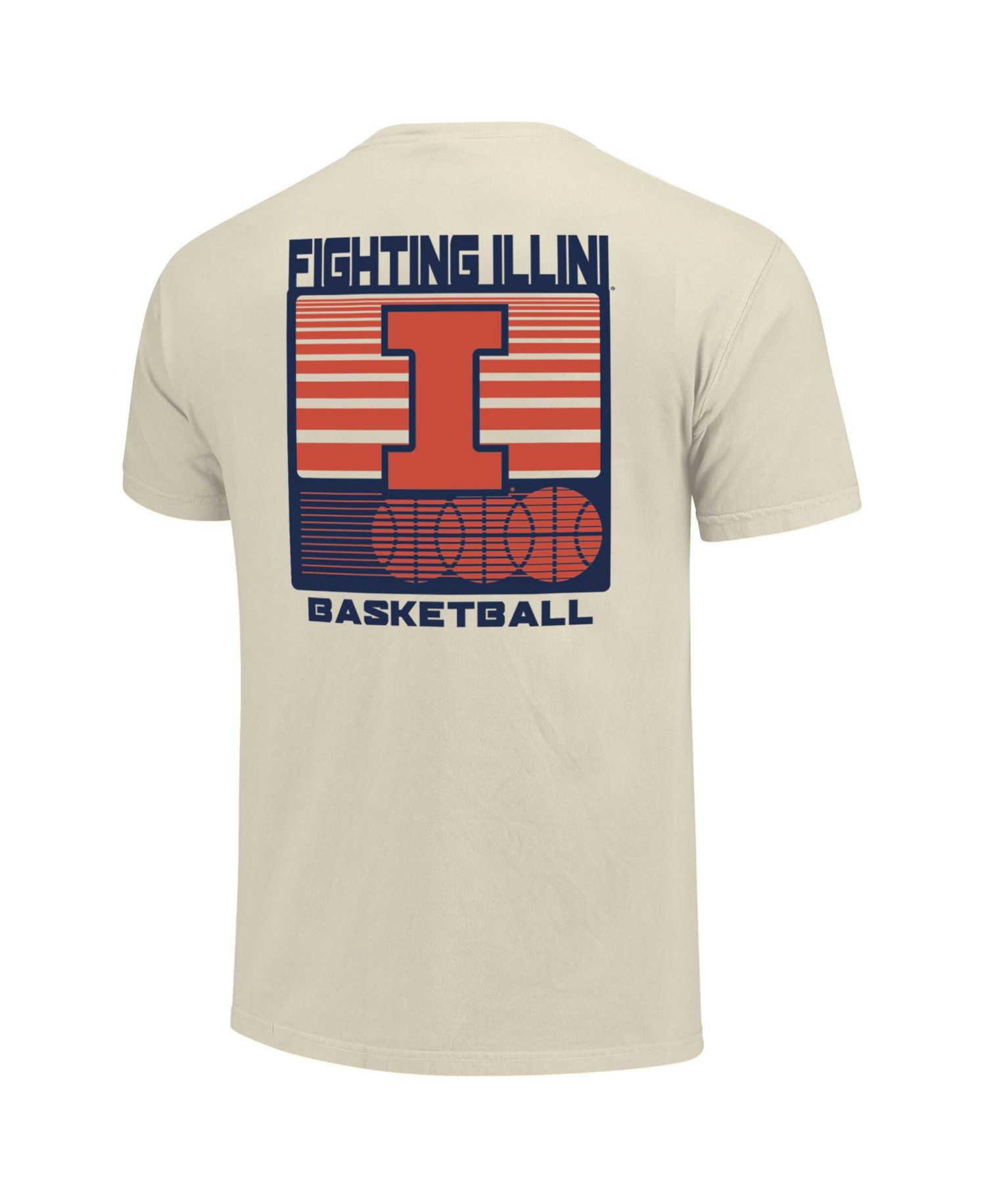 Men's Cream Illinois Fighting Illini Basketball Staredown Comfort Colors T-Shirt