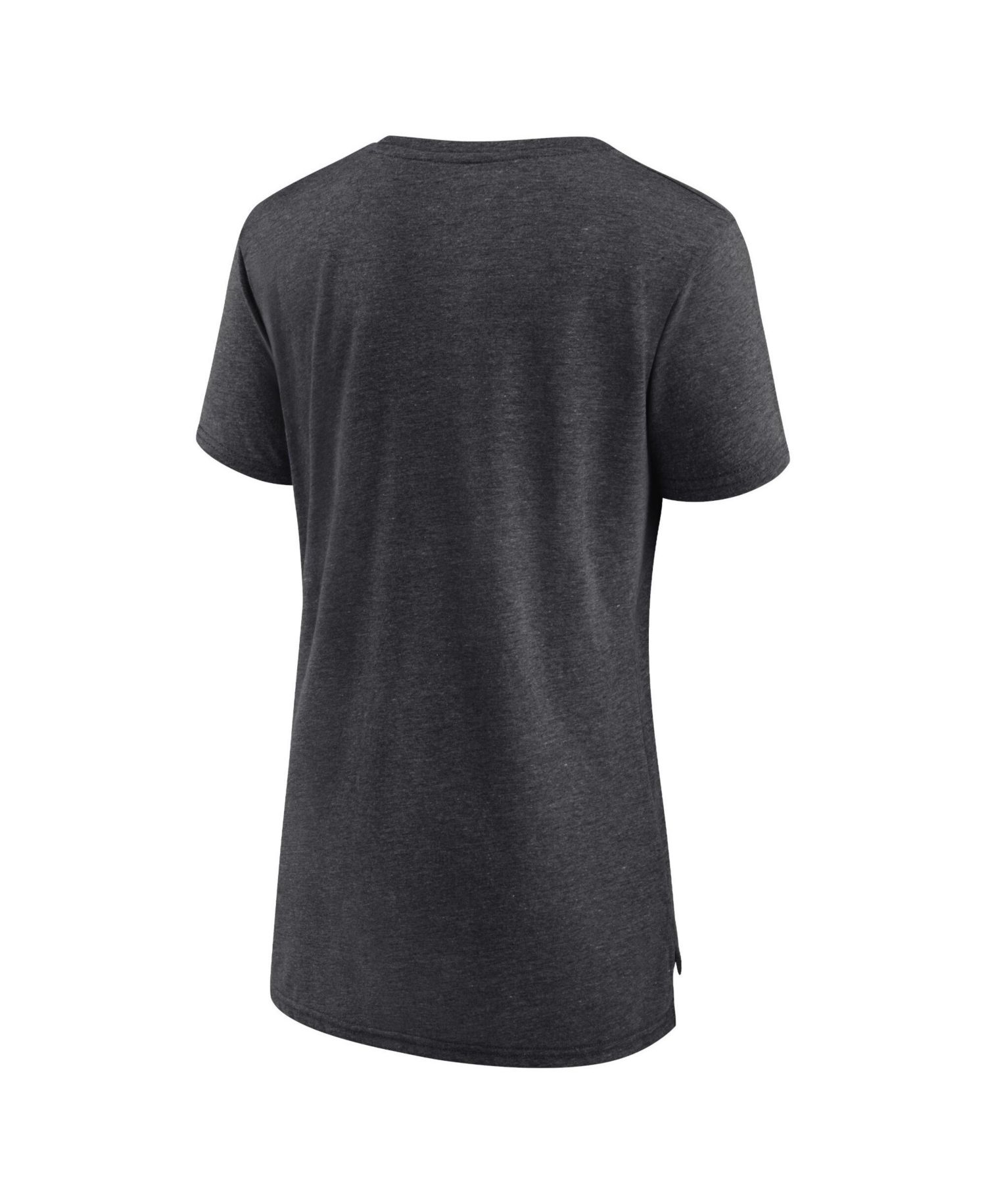 Women's Heather Charcoal Charlotte Hornets League Leader Tri-Blend T-Shirt
