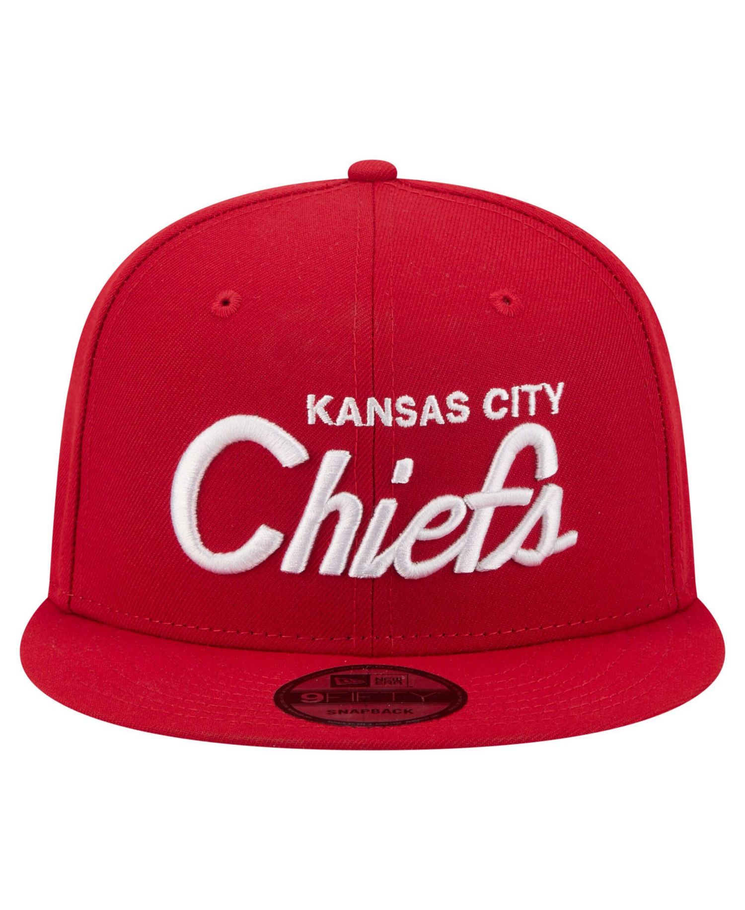 Men's Red Kansas City Chiefs Core Team Script 9FIFTY Snapback Hat