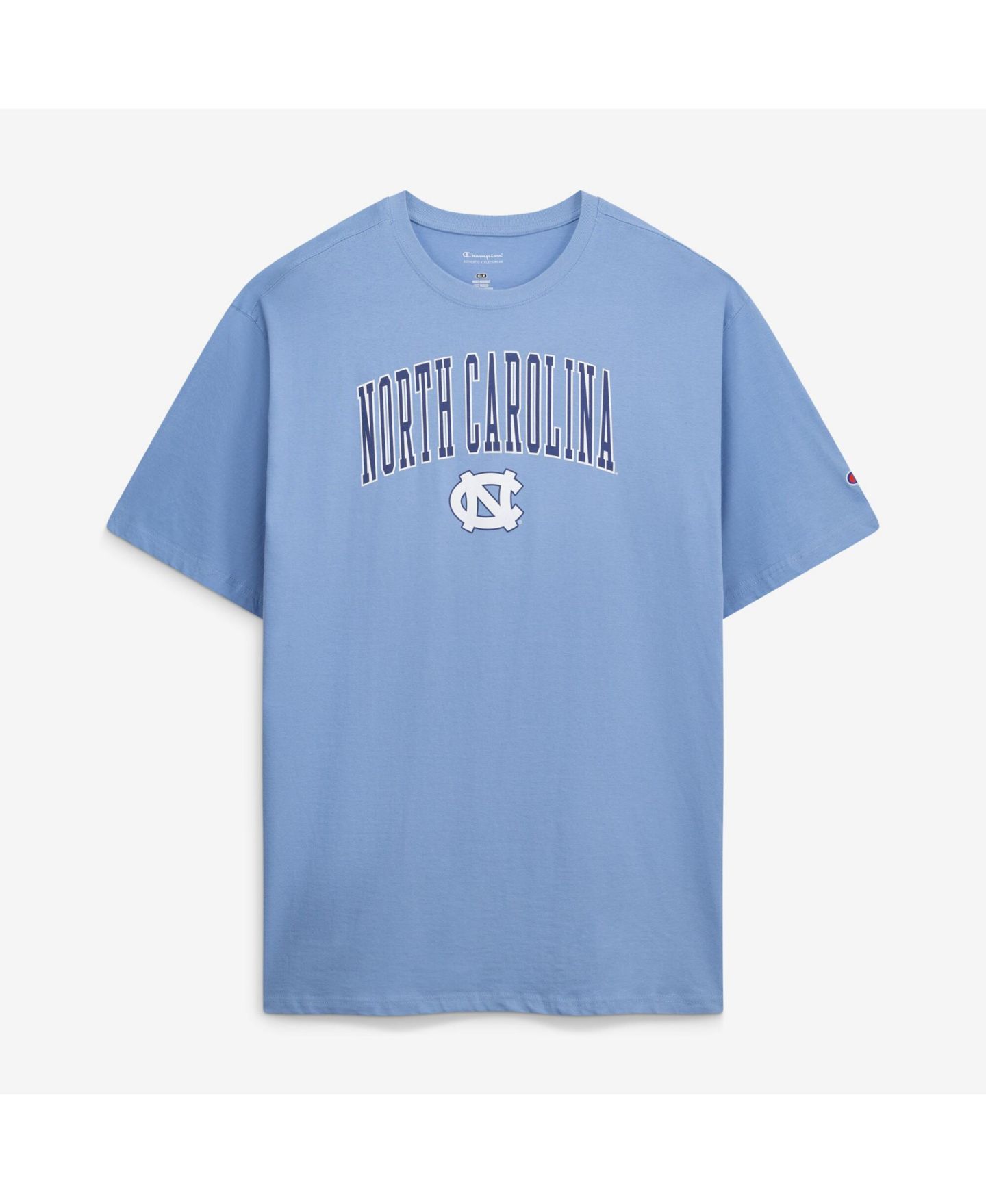 Мужские футболки Champion Carolina Blue North Carolina Tar Heels Big & Tall Arch Over Wordmark — фото 1