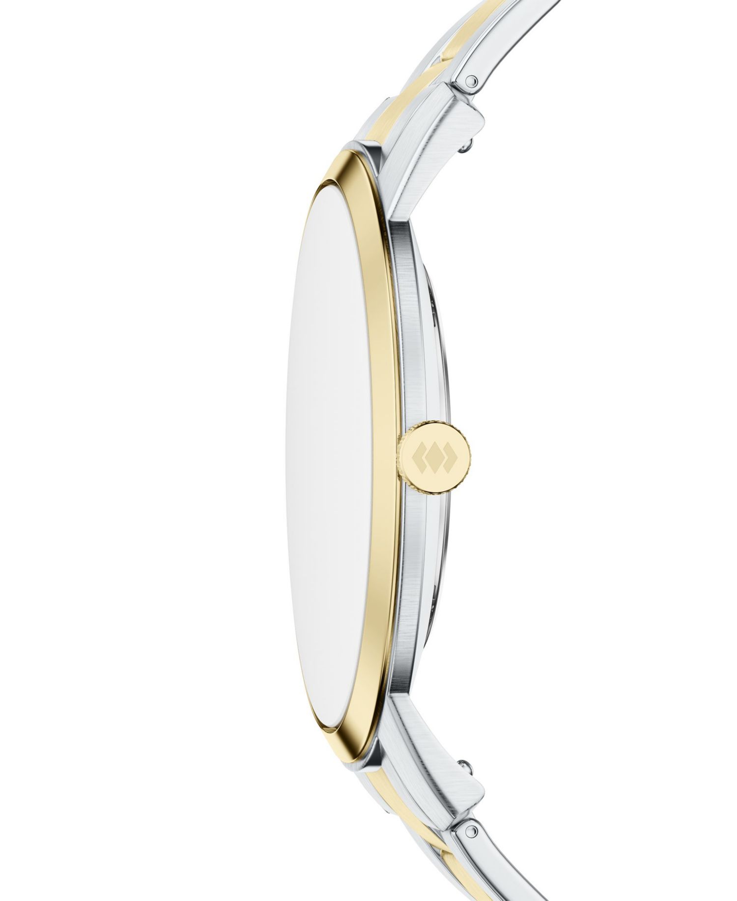 Men's Minimalist Three-Hand Two-Tone Stainless Steel Watch 44mm
