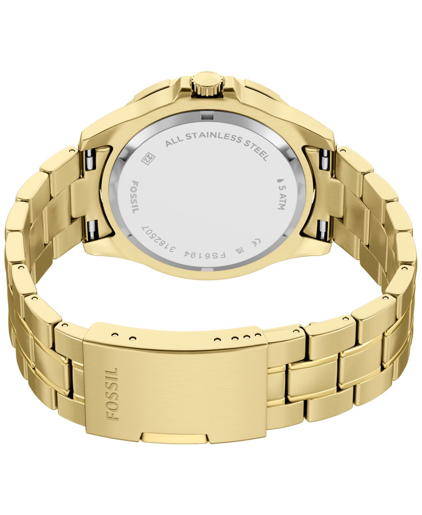 Мужские часы Fossil Garrett Multi-Function Gold-Tone Stainless Steel Watch 44mm — фото 4
