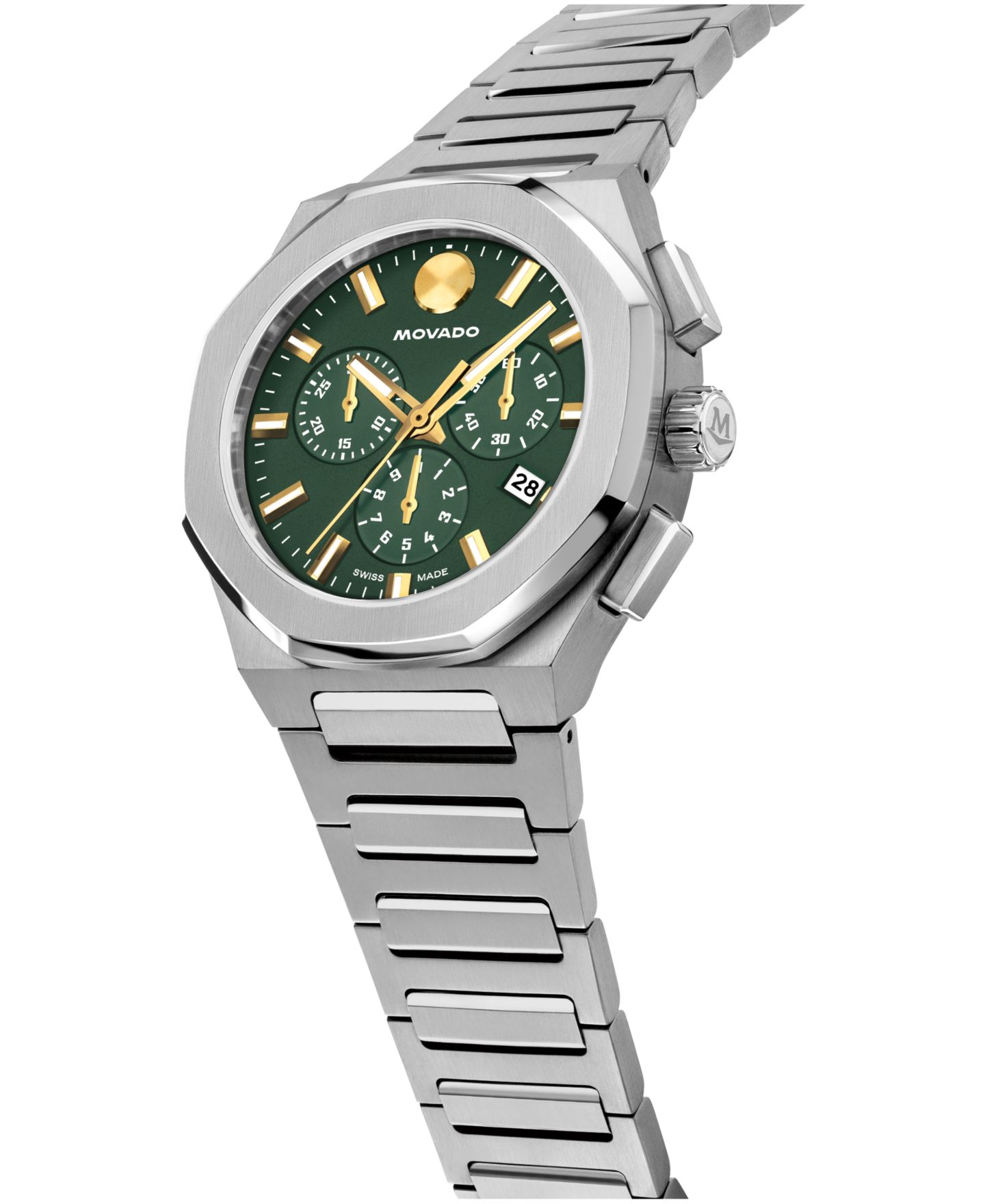 Мужские часы Movado Centurion Swiss Quartz Chrono Stainless Steel Watch 40mm — фото 2