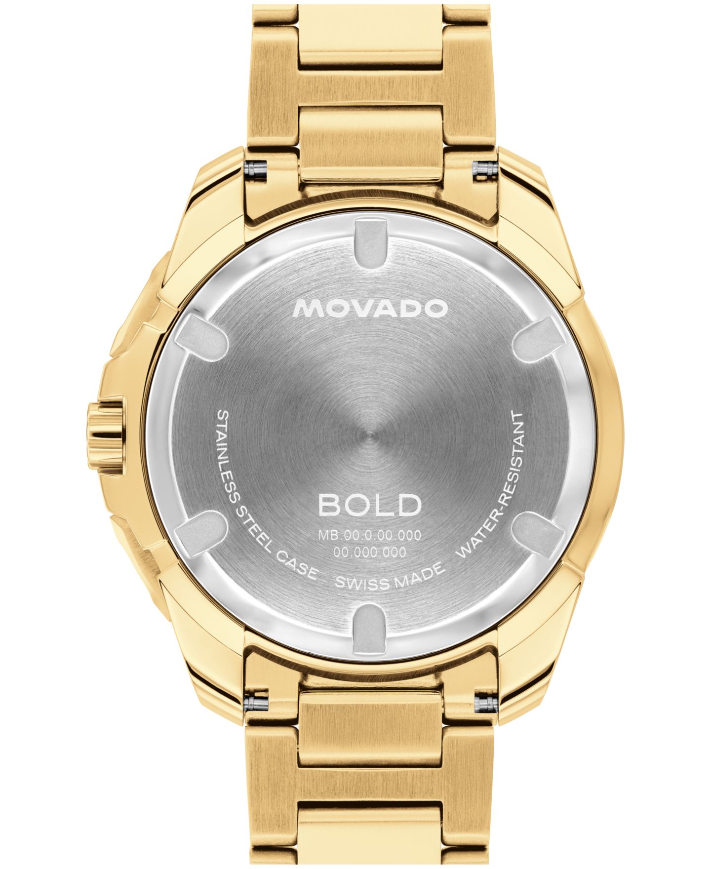Мужские часы Movado Bold Verso S Swiss Quartz Chrono Ionic Plated Light Yellow Gold Steel Watch 44mm — фото 3