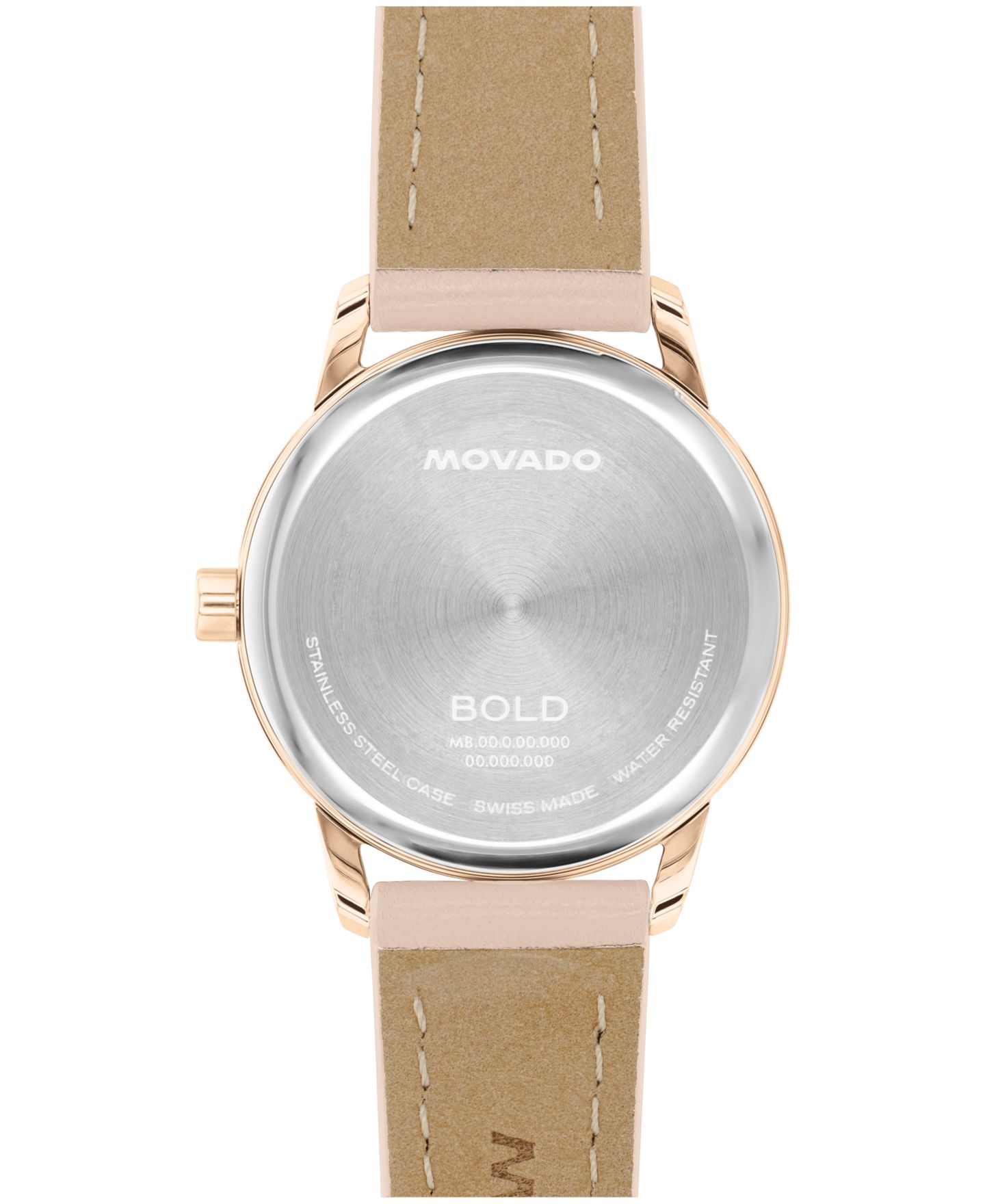 Женские часы Movado Bold Echo Swiss Quartz Nude Leather Watch 30mm — фото 3