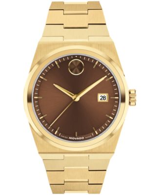 Men's Bold Quest Swiss Quartz Ionic Plated Light Yellow Gold Steel Watch 40mm