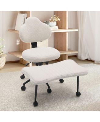 360degree(s) Swivel Meditation Kneeling Chair with Wheels, Cross Legged Office Chair