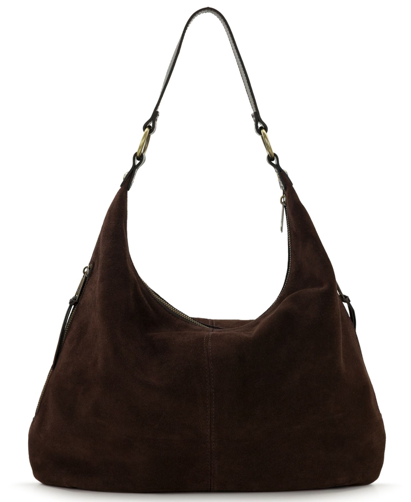 Женская сумка Patricia Nash Esther Large Suede Hobo Handbag, цвет: Шоколадный — фото 2