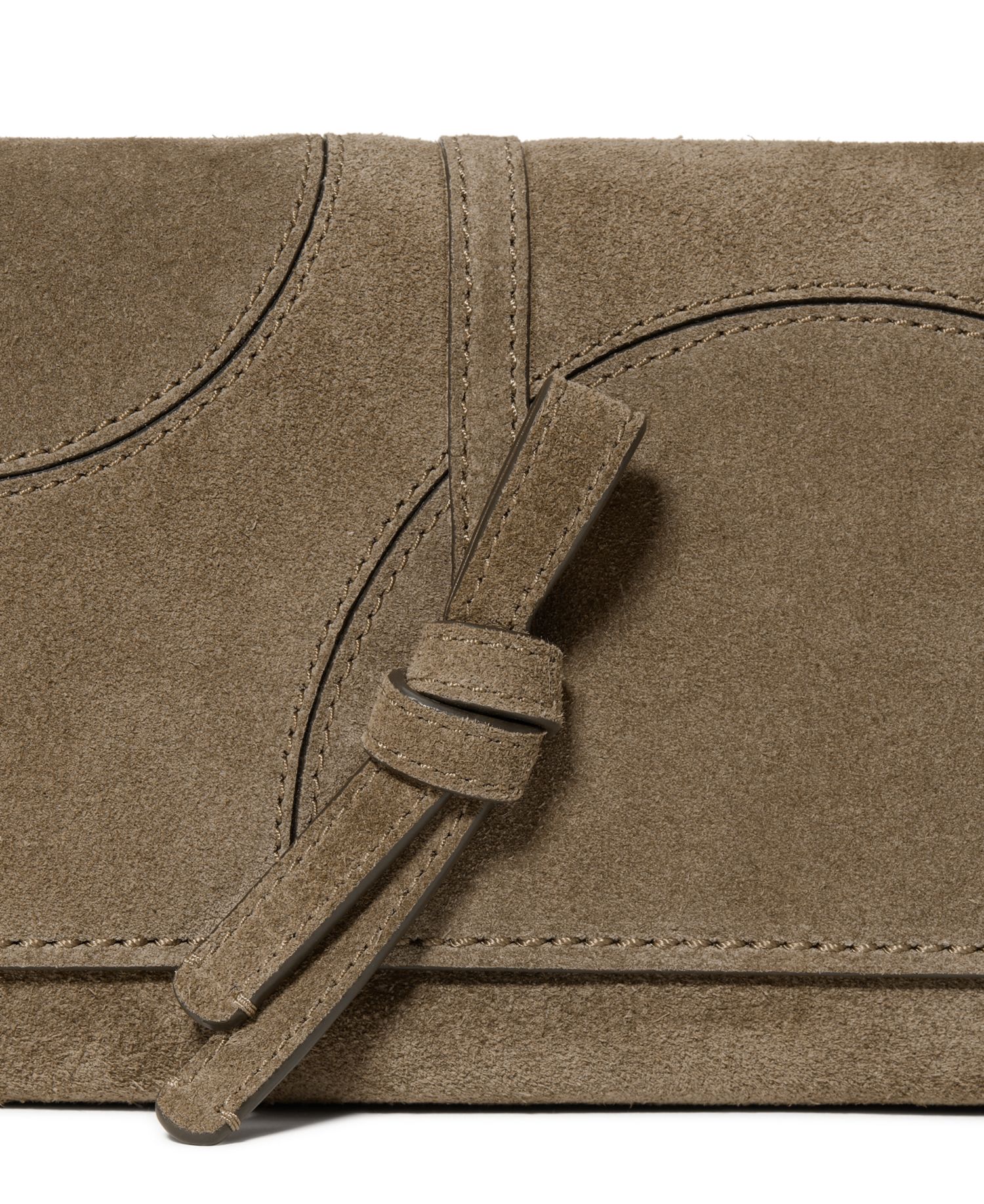 Loop Dot Patchwork Suede Flap Small Shoulder Bag