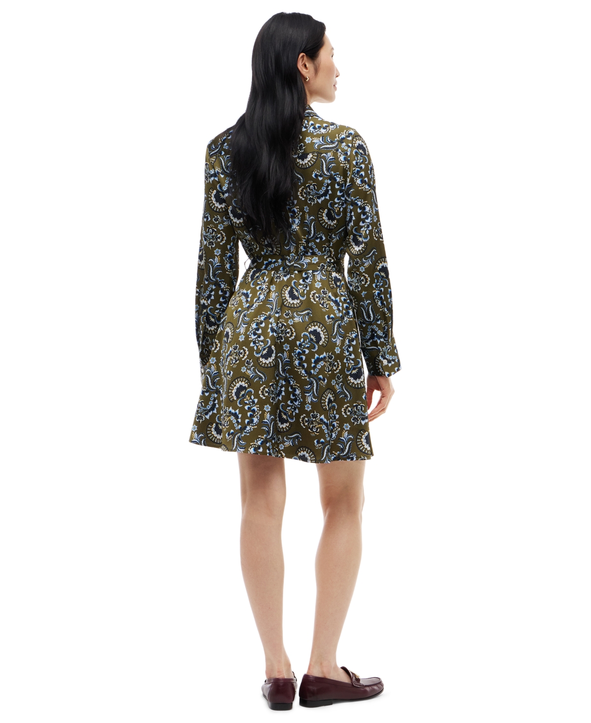 Tommy Hilfiger Women's Long-Sleeve Paisley-Print Shirt Dress
