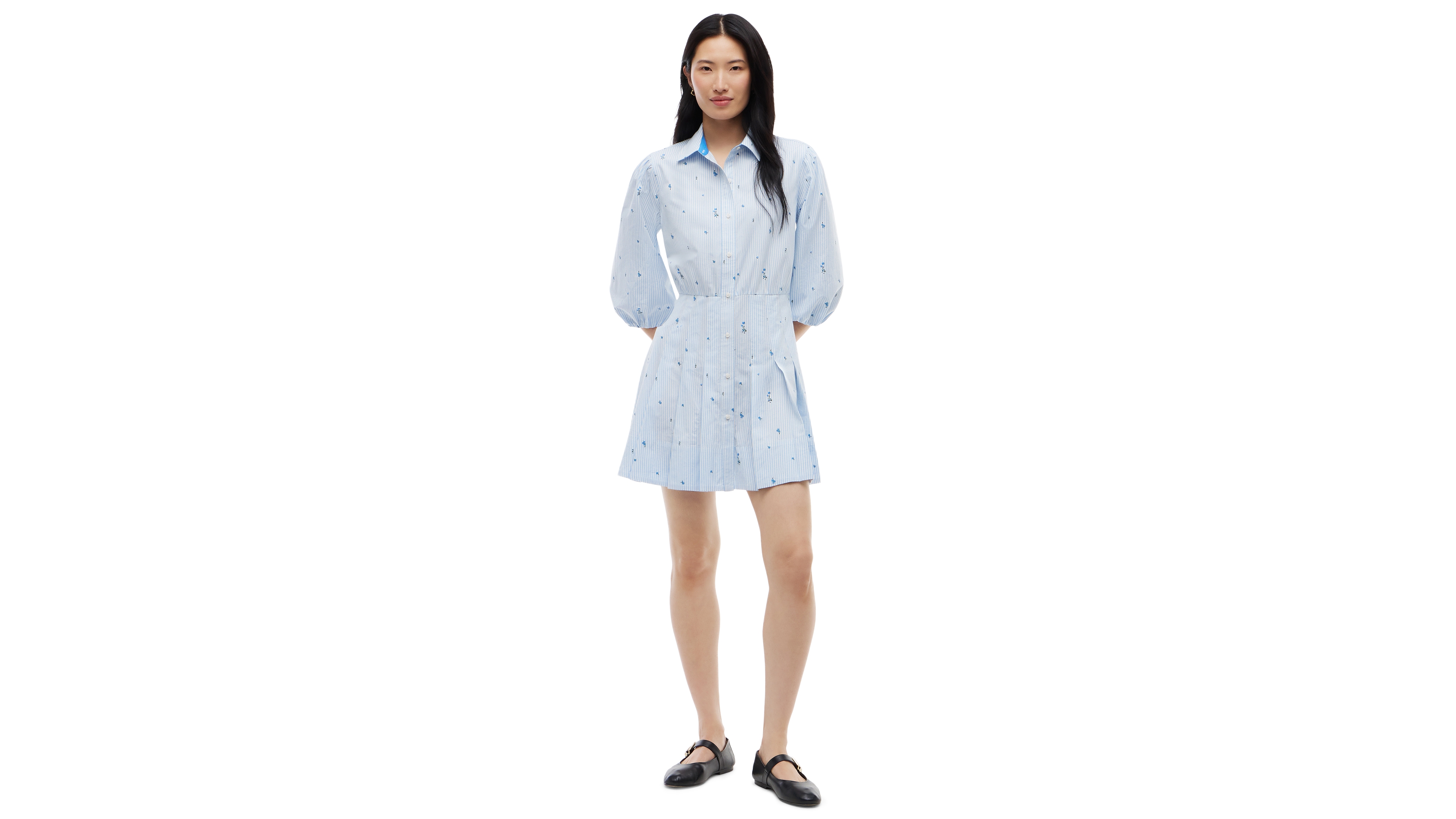 Tommy Hilfiger Women's Floral-Print Puff-Sleeve Short-Sleeve Mini Dress