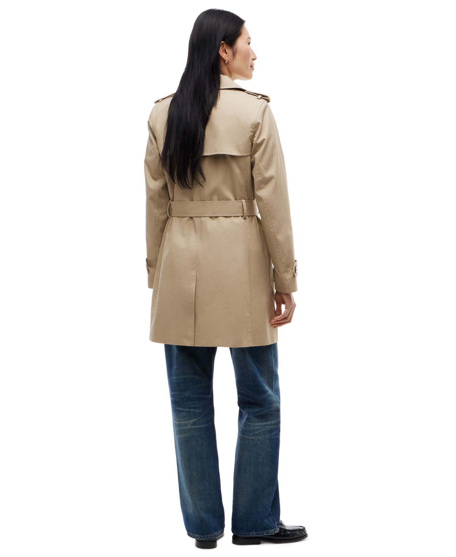 Women's Double-Breasted Belted Trench Coat
