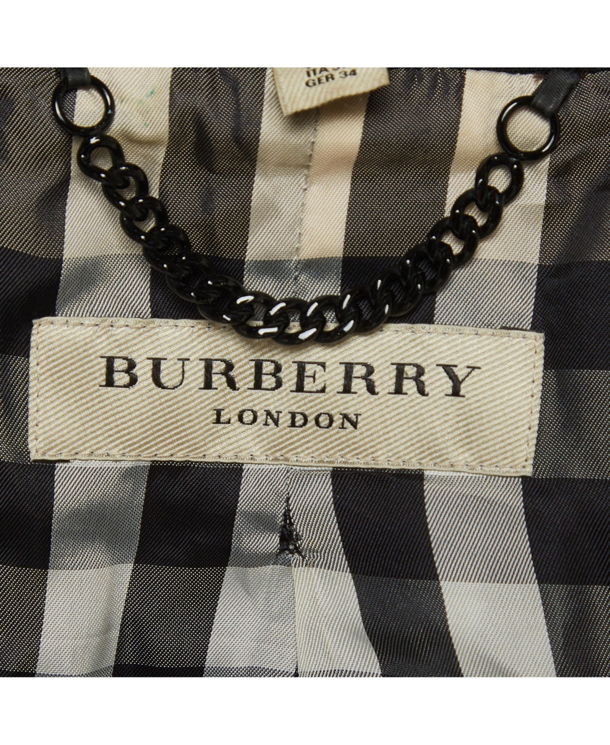 Pre-Owned Burberry Women's Shearling And Crepe Short Coat