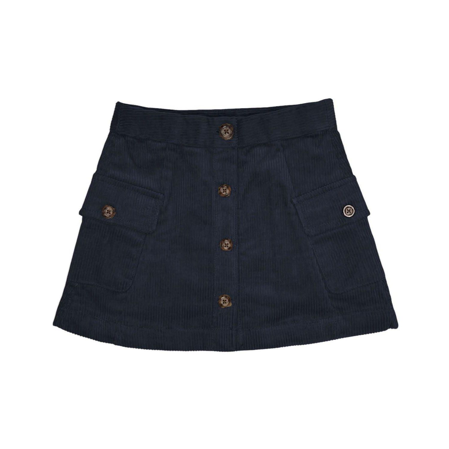 Little and Big ( 6 to 12 ) Corduroy Button Front Skirt