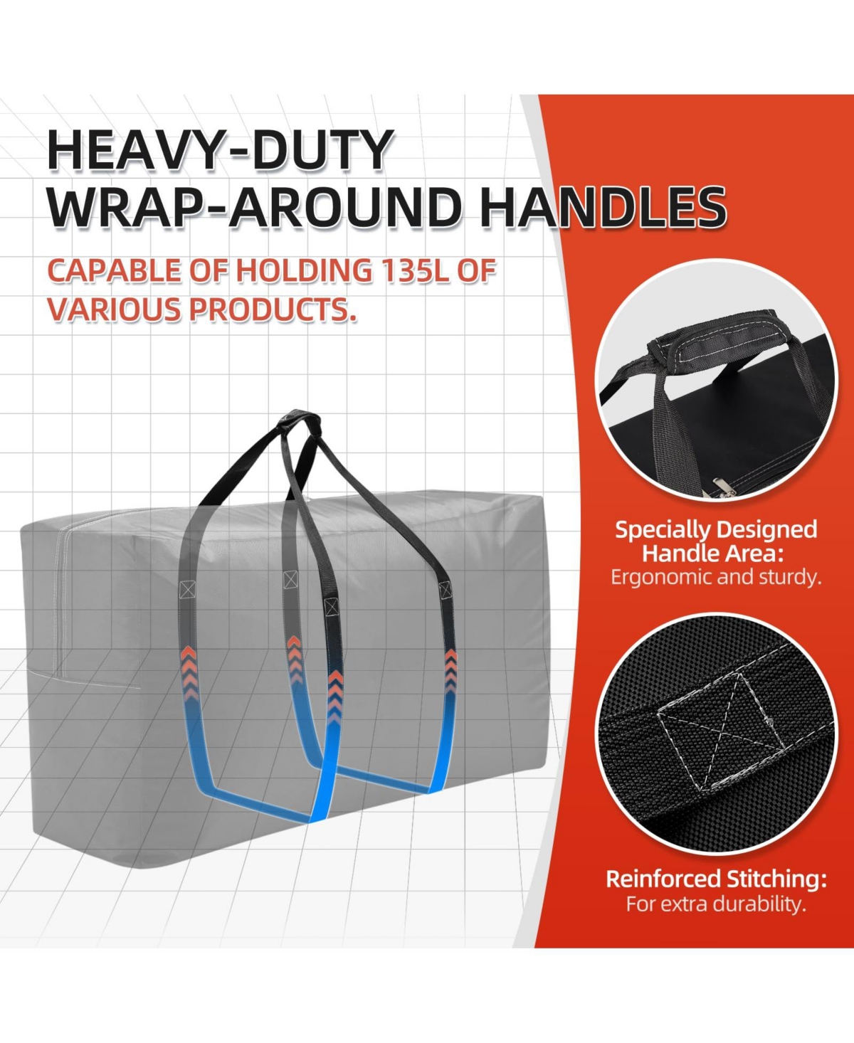 Piscifun Extra Large Travel Duffel Bag Waterproof Durable Oxford Cloth Heavy Duty Carry On