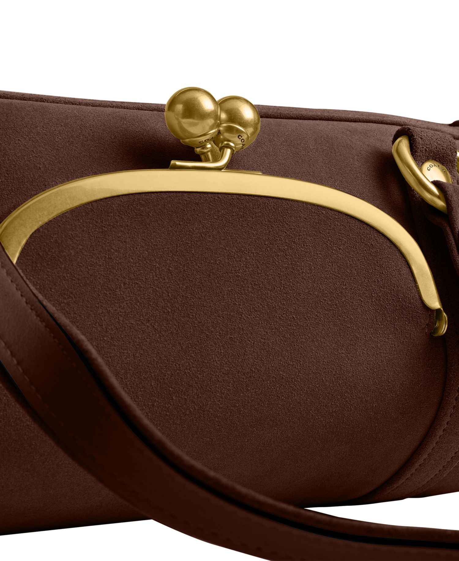 Originals Kisslock Large Suede Barrel Shoulder Bag