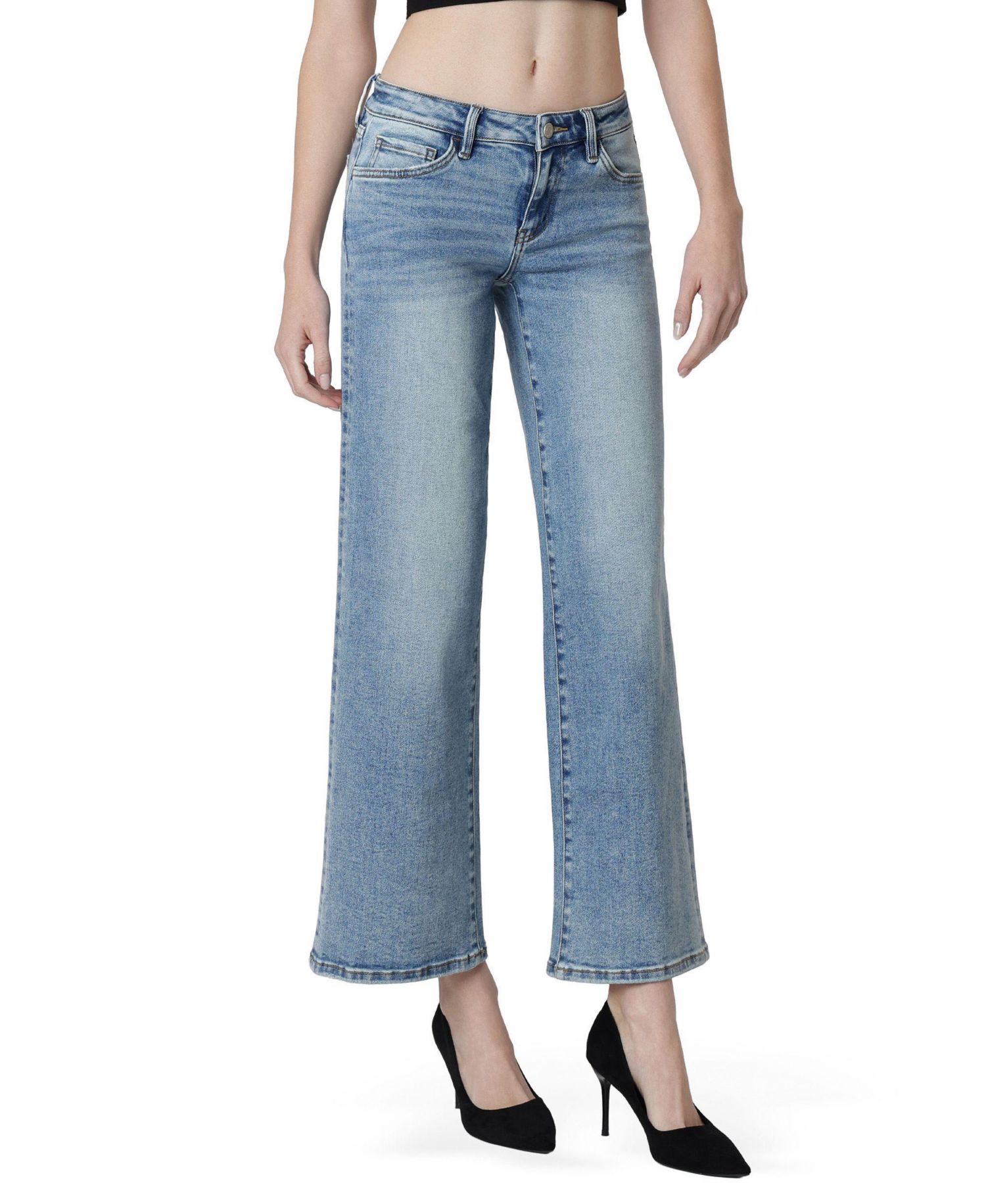 Women's Low Rise Wide Leg Jeans