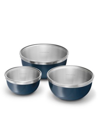 Premium Stainless Steel 6-Piece Mixing Bowl Set With Glass Lids