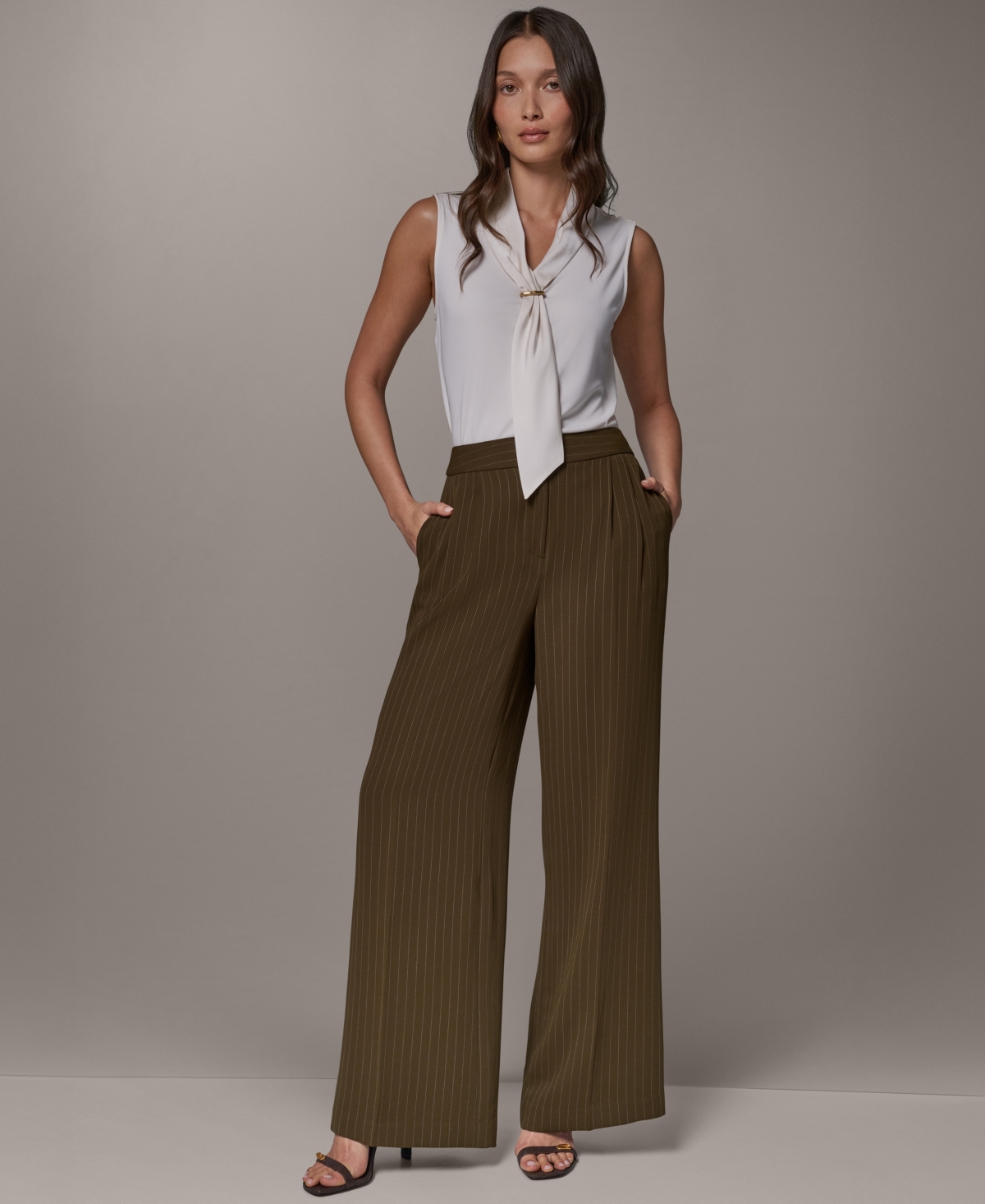 Donna Karan New York Women's High-Rise Full-Length Pants