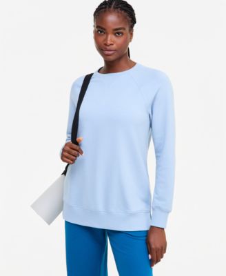 Women's Fleece Pullover Tunic Crewneck Long-Sleeve Sweater