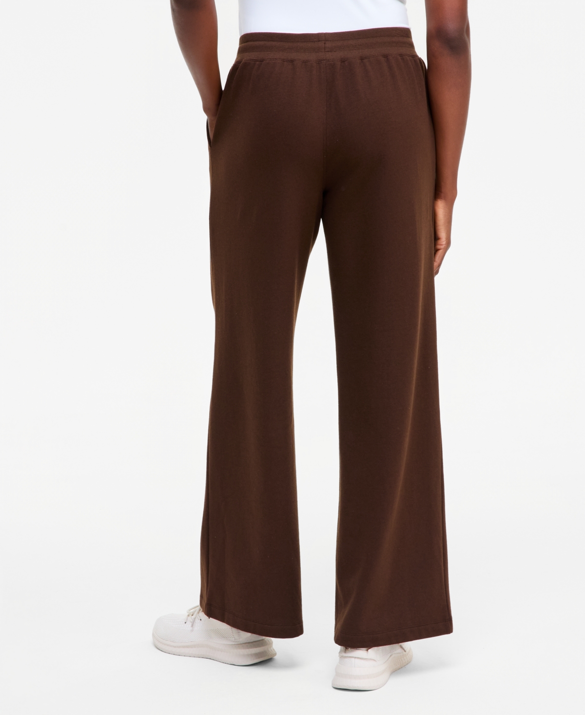 Id Ideology Women's Fleece Open-Hem Wide-Leg Pants, Macy's Exclusive
