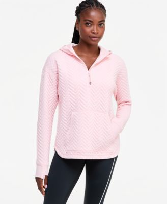 Women's Relaxed Quilted Quarter-Zip Hoodie