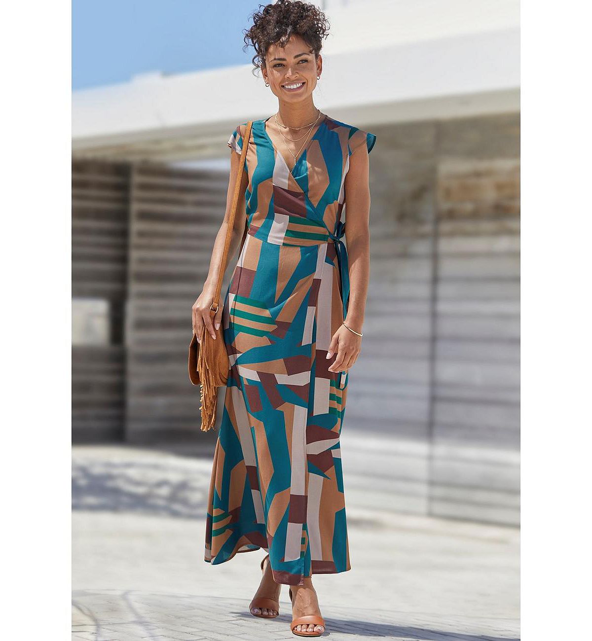 LASCANA Women's Wrap Maxi Dress view 3 — MAYCSS fashion products