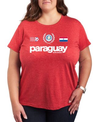 Plus Size Paraguay Soccer Graphic T-Shirt