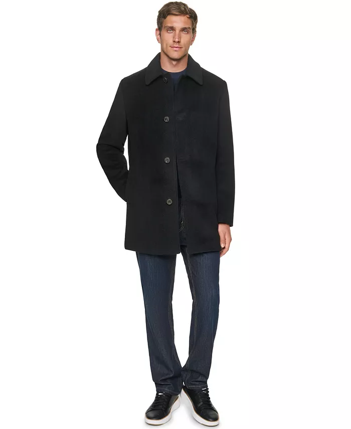Men's Regular-Fit Cashmere-Wool Blend Single-Breasted Car Coat - thumbnail 8