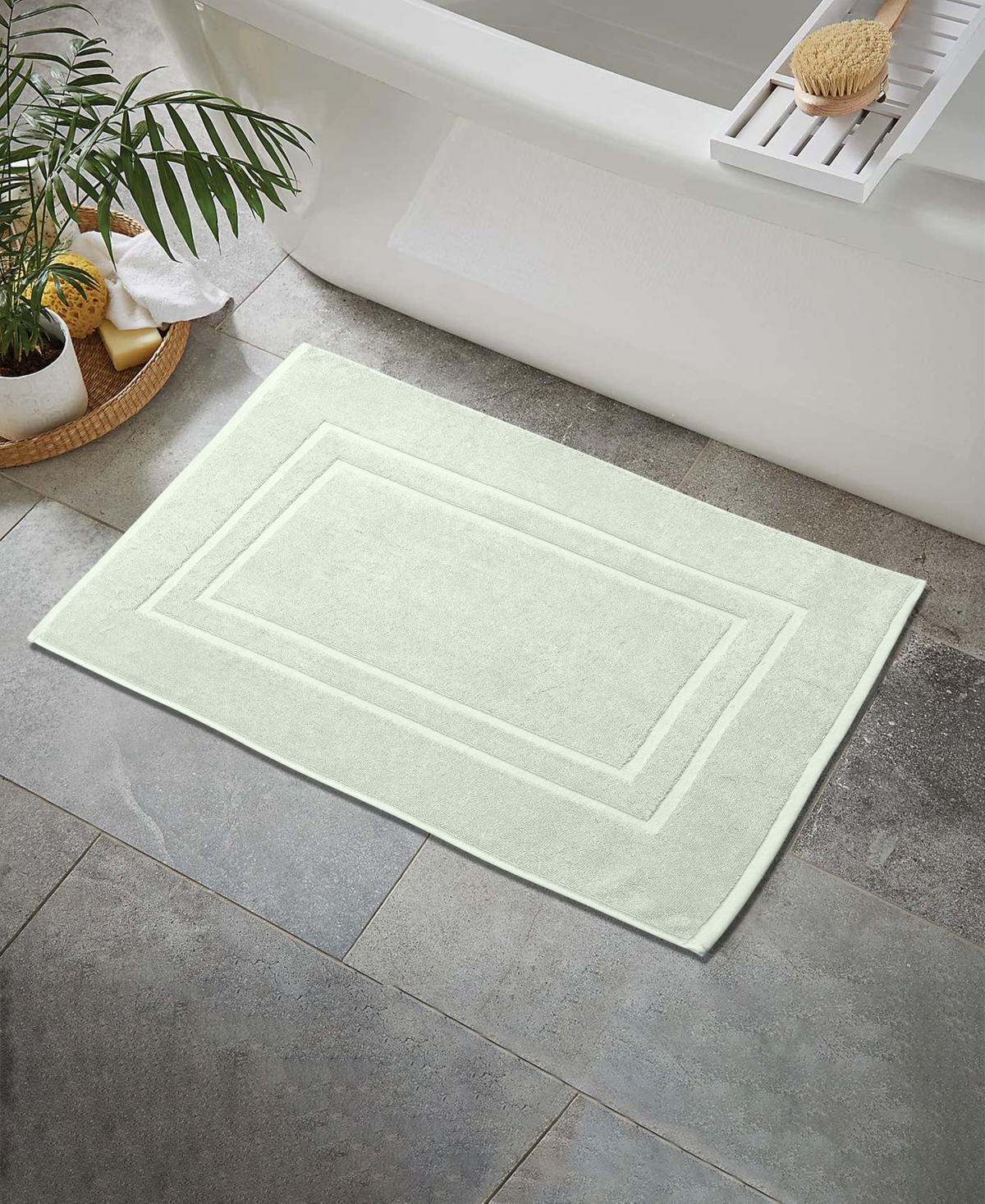 Feather & Stitch, Ny Cotton Super Absorbent Terry 2-Piece Bath Mat Set