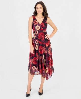 Women's Floral Asymmetrical Dress