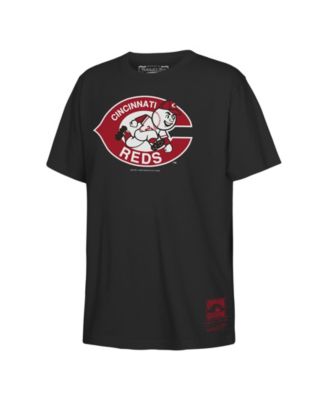 Big Boys and Girls Black Cincinnati Reds Retro Logo T-Shirt